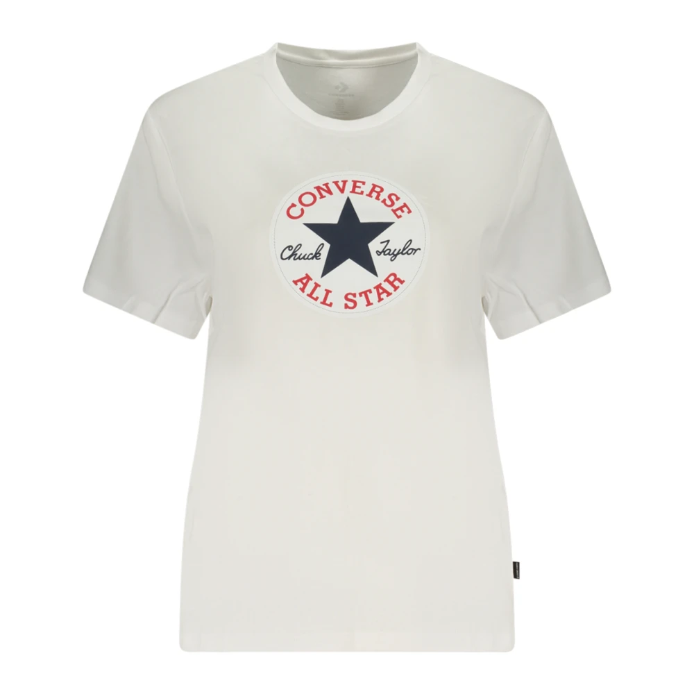 Converse White T-Shirts, Female, Xs, Short-Sleeved T-Shirt