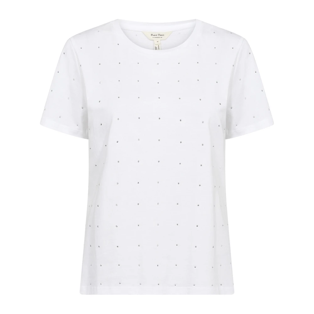 Part Two Witte Shine Hot Fix T-shirt White Dames
