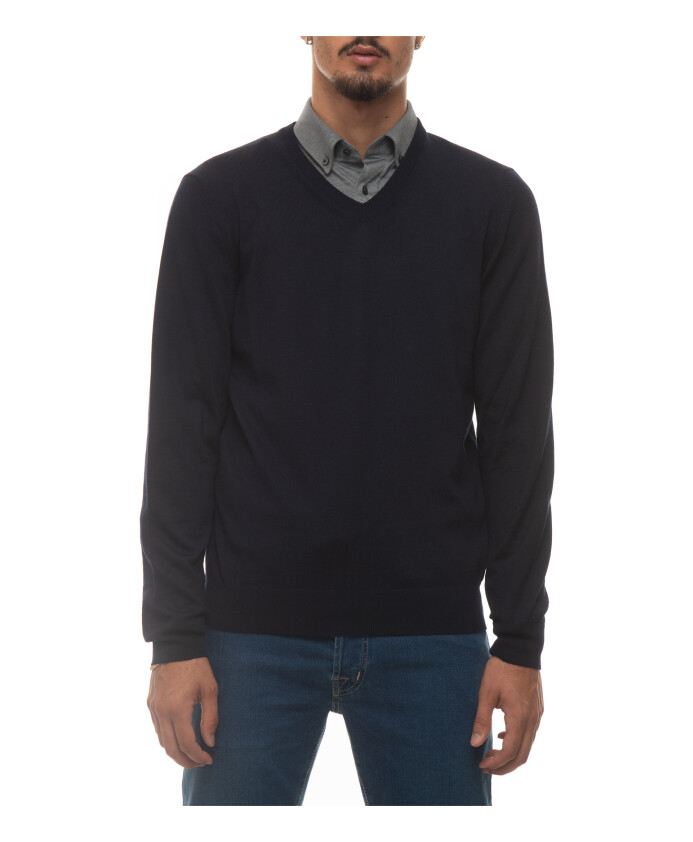pull-v-en-laine-uni