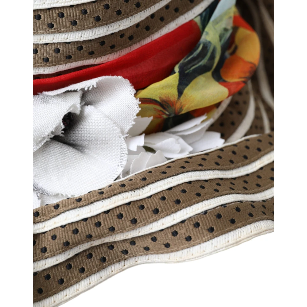 Dolce & Gabbana Multicolor breedgerande zonnehoed Multicolor Unisex