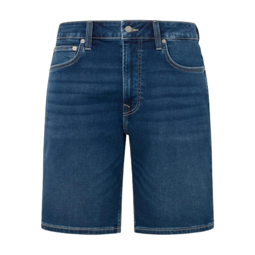 Pepe Jeans Men's Blue Denim Shorts, W32, Relaxed Bermuda Shorts