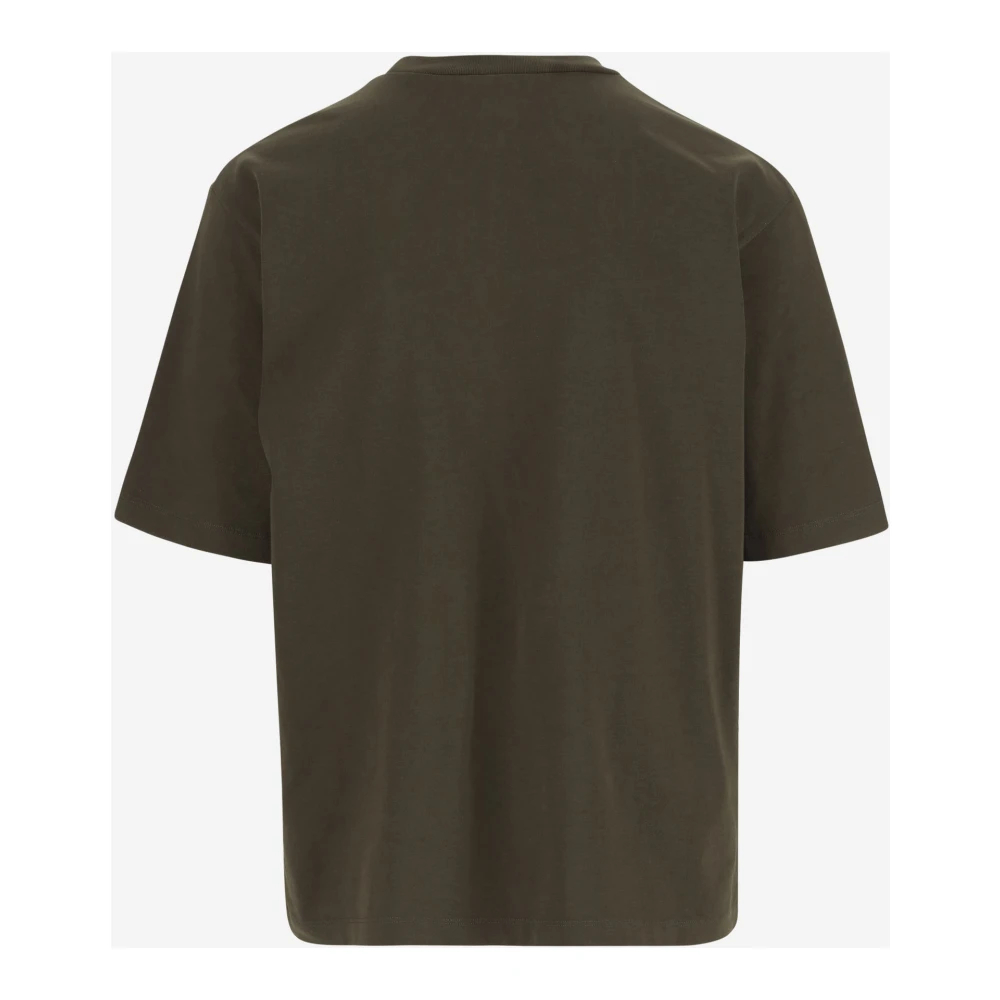 Dsquared2 Zwarte Katoenen Logo Print T-shirt Green Heren