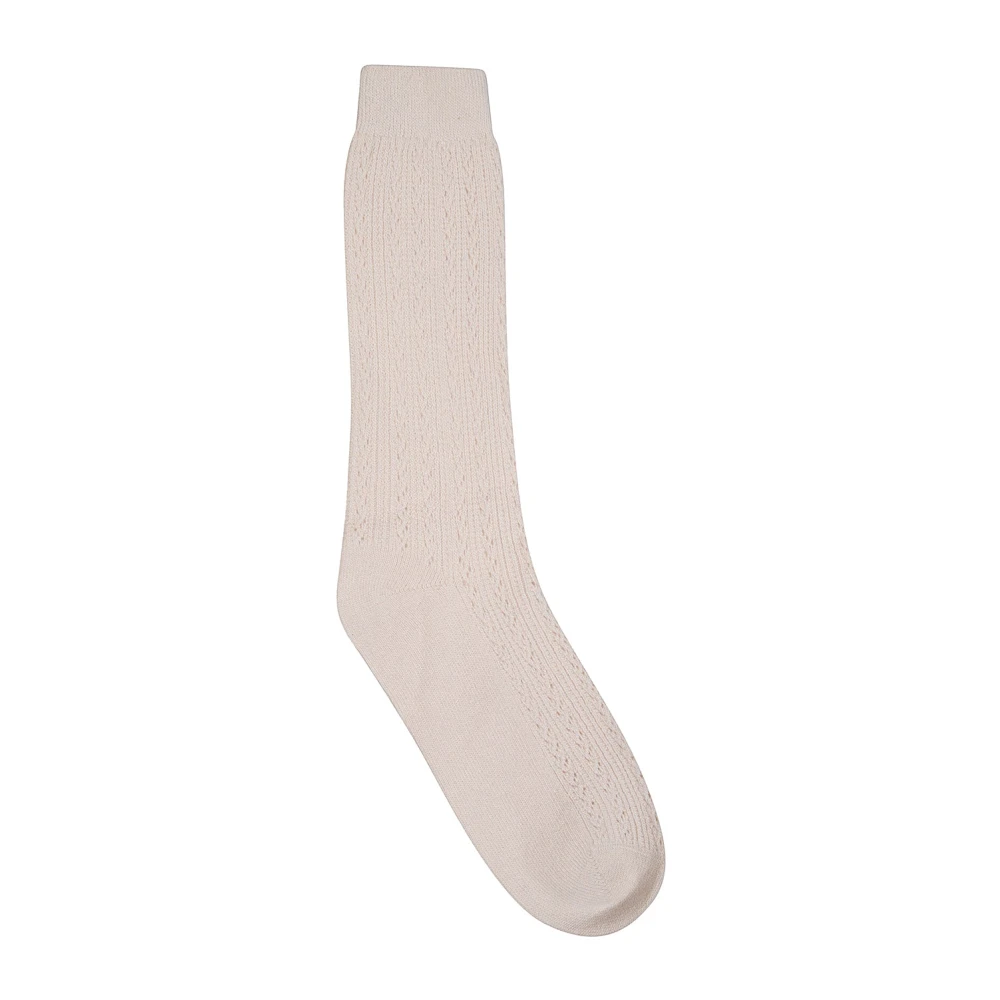 Eleventy Men's Beige Cashmere Wool Knit Socks