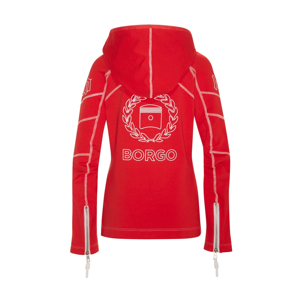 Borgo Adria Rood Rits Hoodie Red Dames