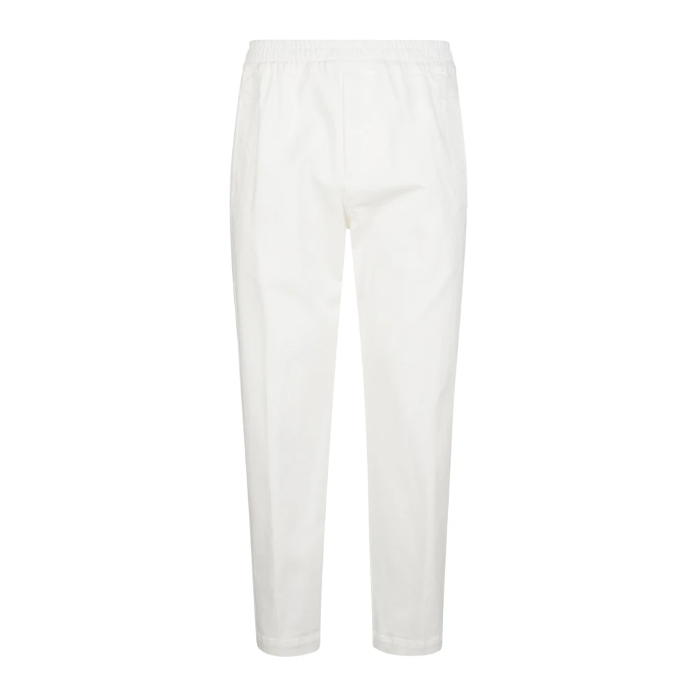Eleventy Men's White Athletic Relax Fit Trousers