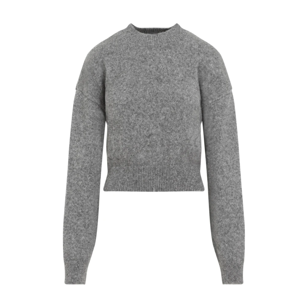 Jacquemus Grå Stickad Pullover Tröja Gray, Dam