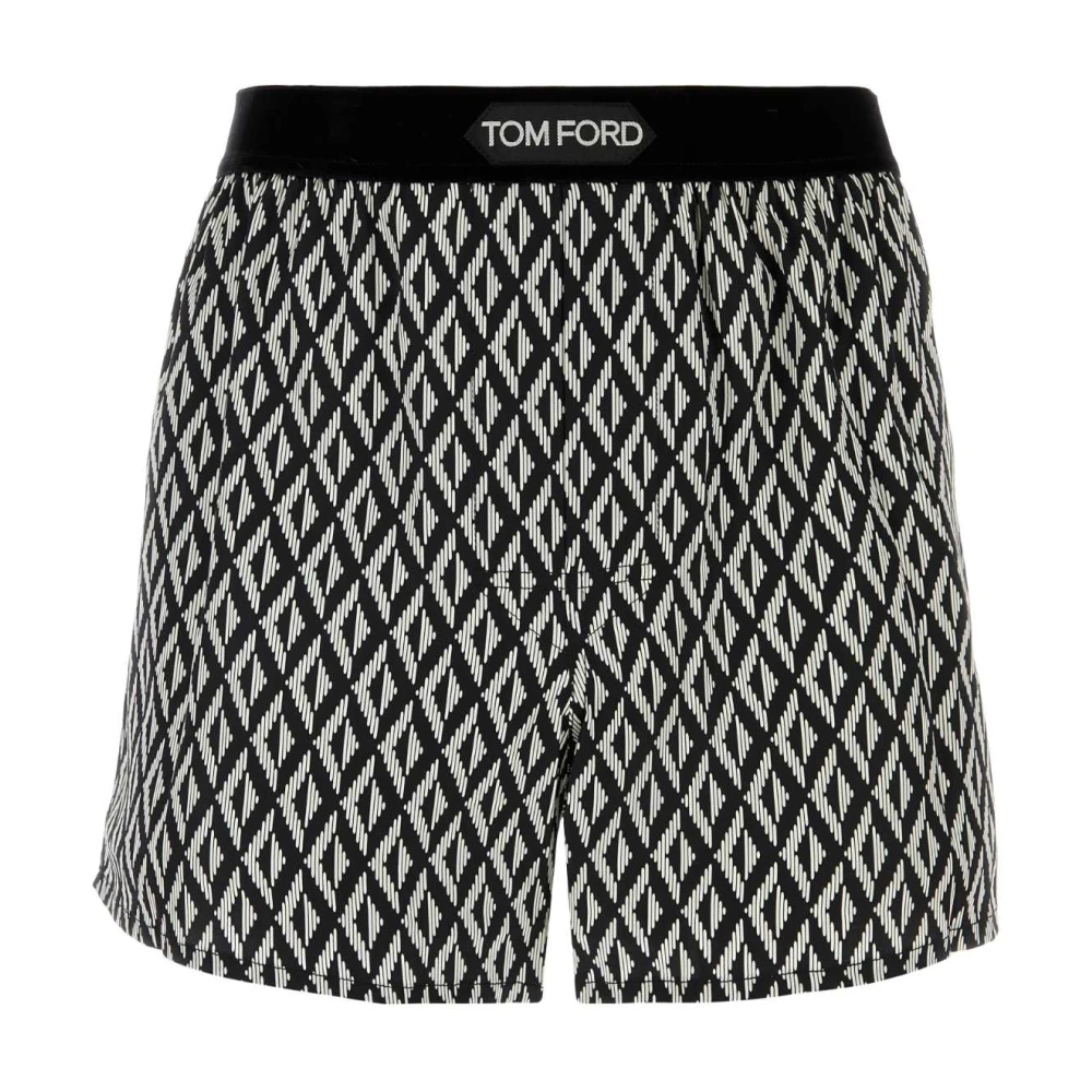 Tom Ford Mannelijk Multicolor Ondergoed Heren, Veelkleurig, L, Satijn, Gedrukte Stretch Satijnen Boxer
