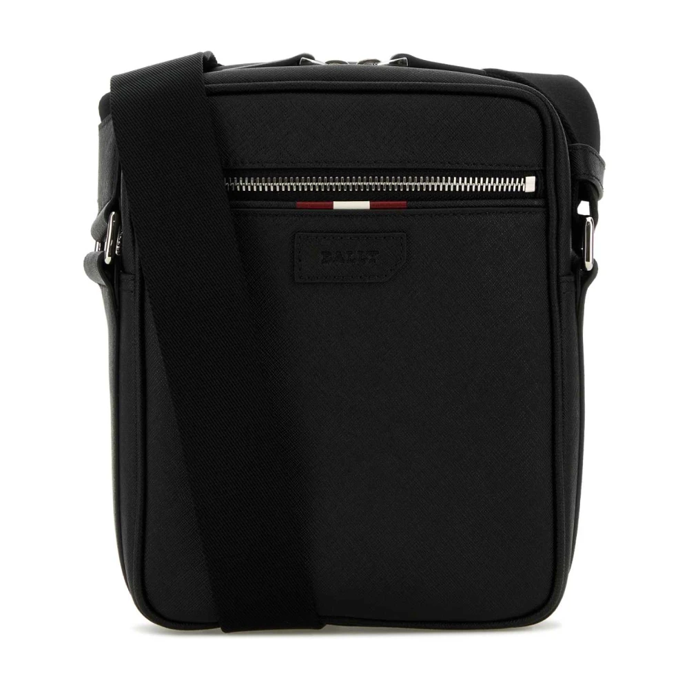 Bally Stijlvolle Zwarte Leren Crossbody Tas Black Heren