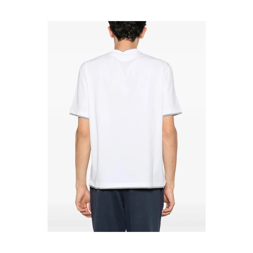 BRUNELLO CUCINELLI Witte Crew Neck T-shirt White Heren