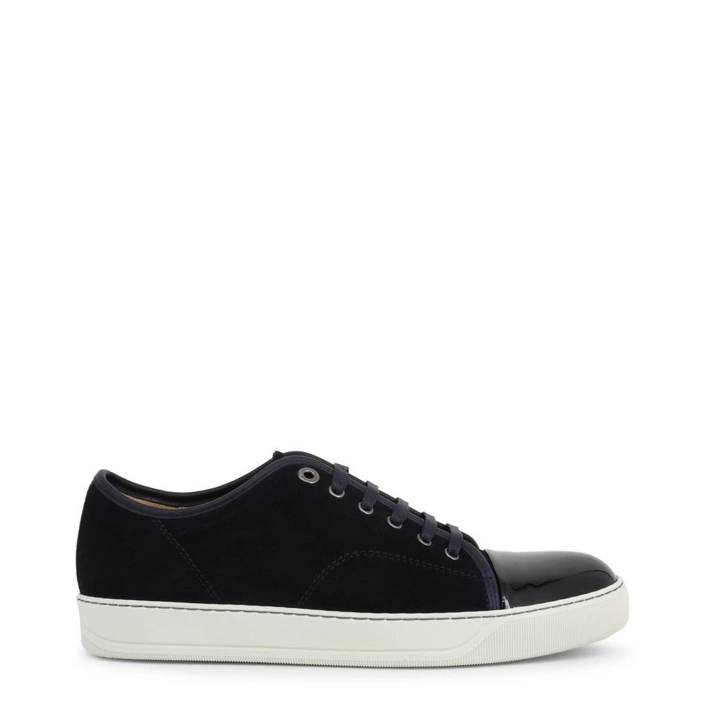 Lanvin Dbb1 Suede And Patent Leather Sportschoenen Heren Schoenen Blauw