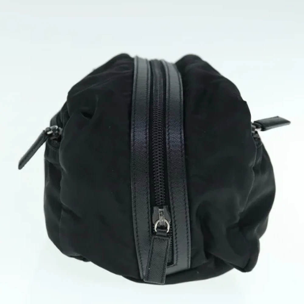 Prada Vintage Pre-owned Nylon clutches Black Dames