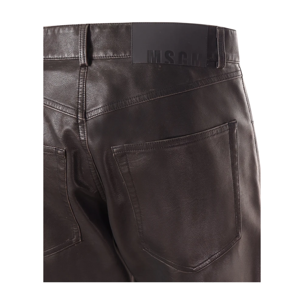 Msgm Zwarte Broek met Ritssluiting aan de voorkant Black Heren