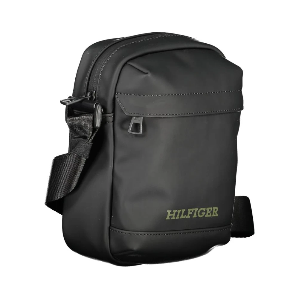 Tommy Hilfiger Zwarte Schoudertas met Verstelbare Band Black Heren