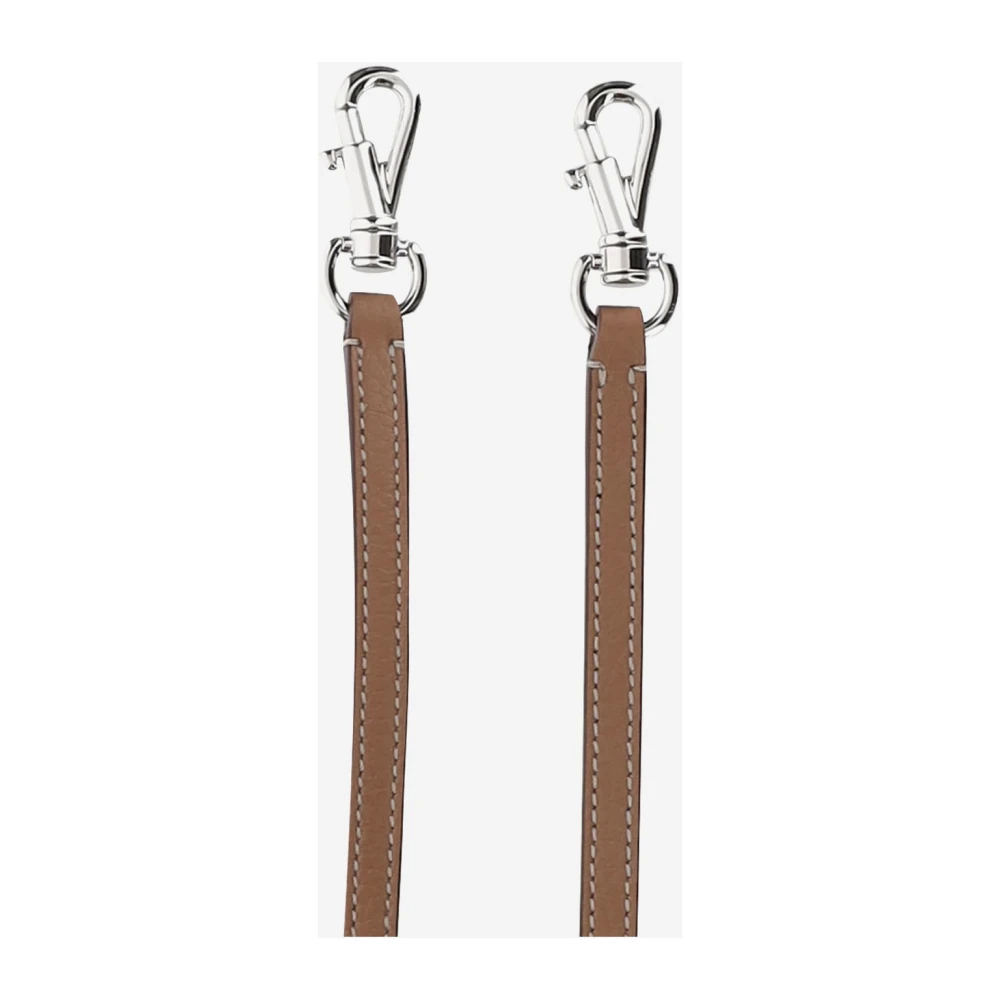 TOD'S Leren handtas met T-hanger sluiting Brown Dames