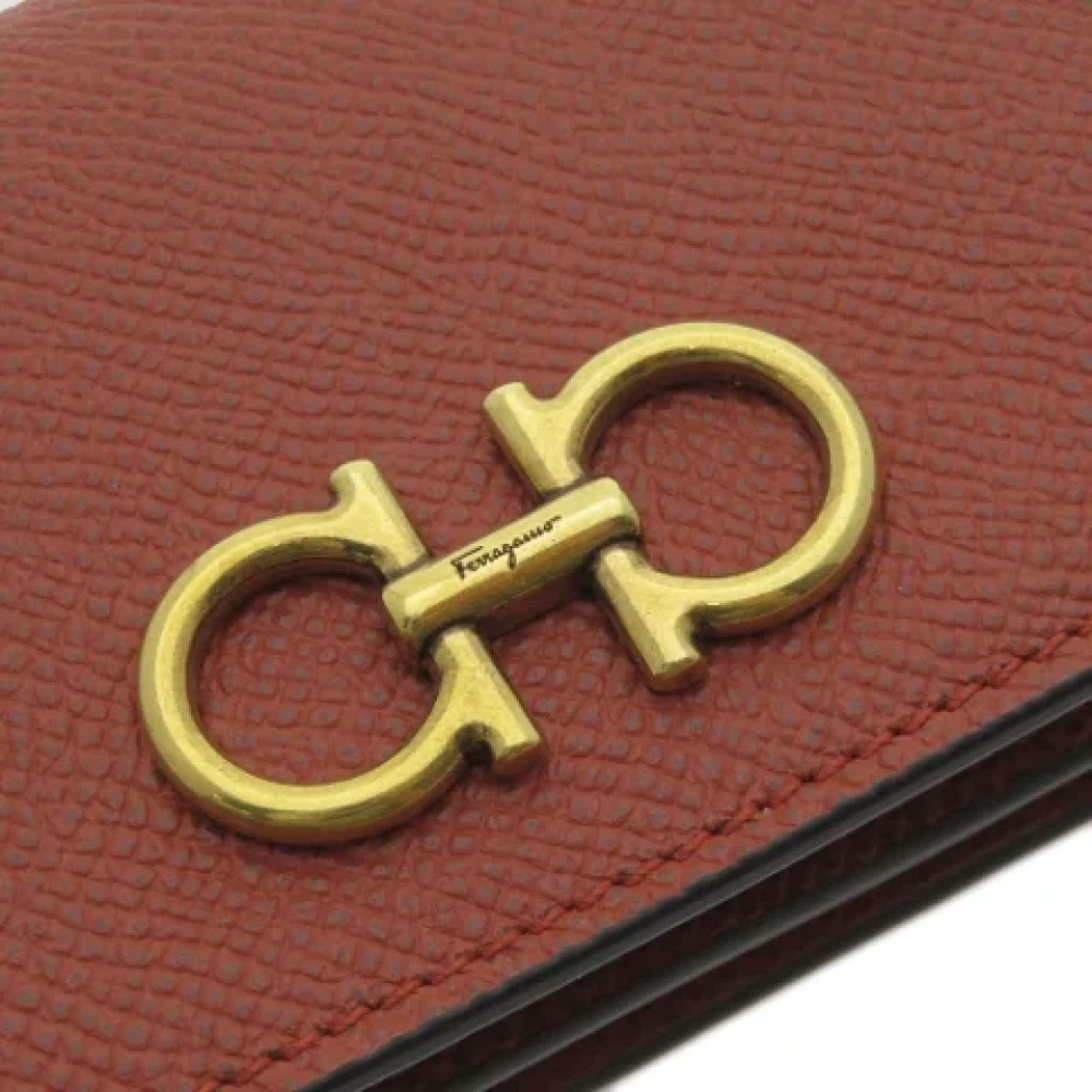 Salvatore Ferragamo Pre-owned Leather wallets Brown Dames
