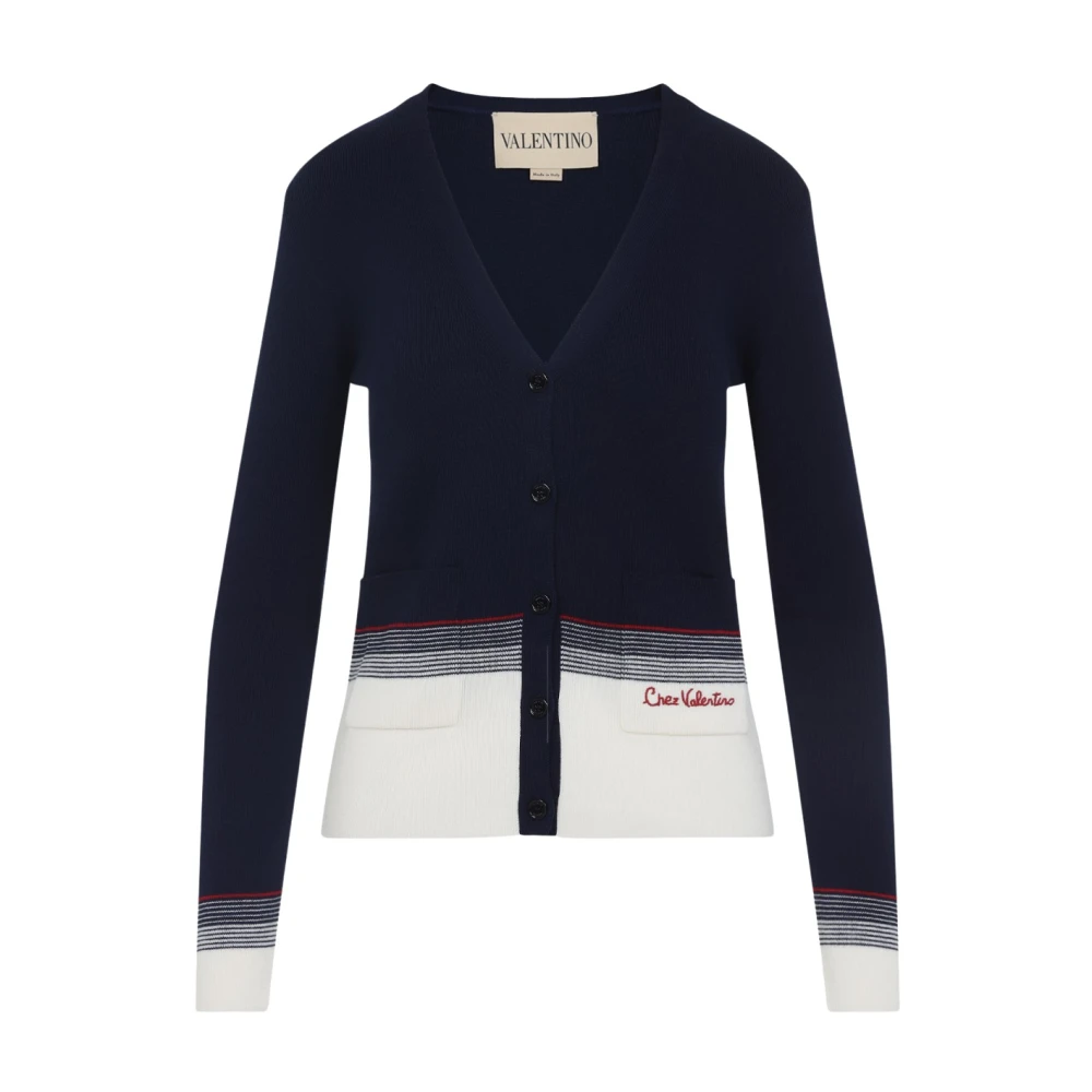 Valentino Women's Blue Cardigans,, Stylish Knit Cardigan Jumper Extra Small