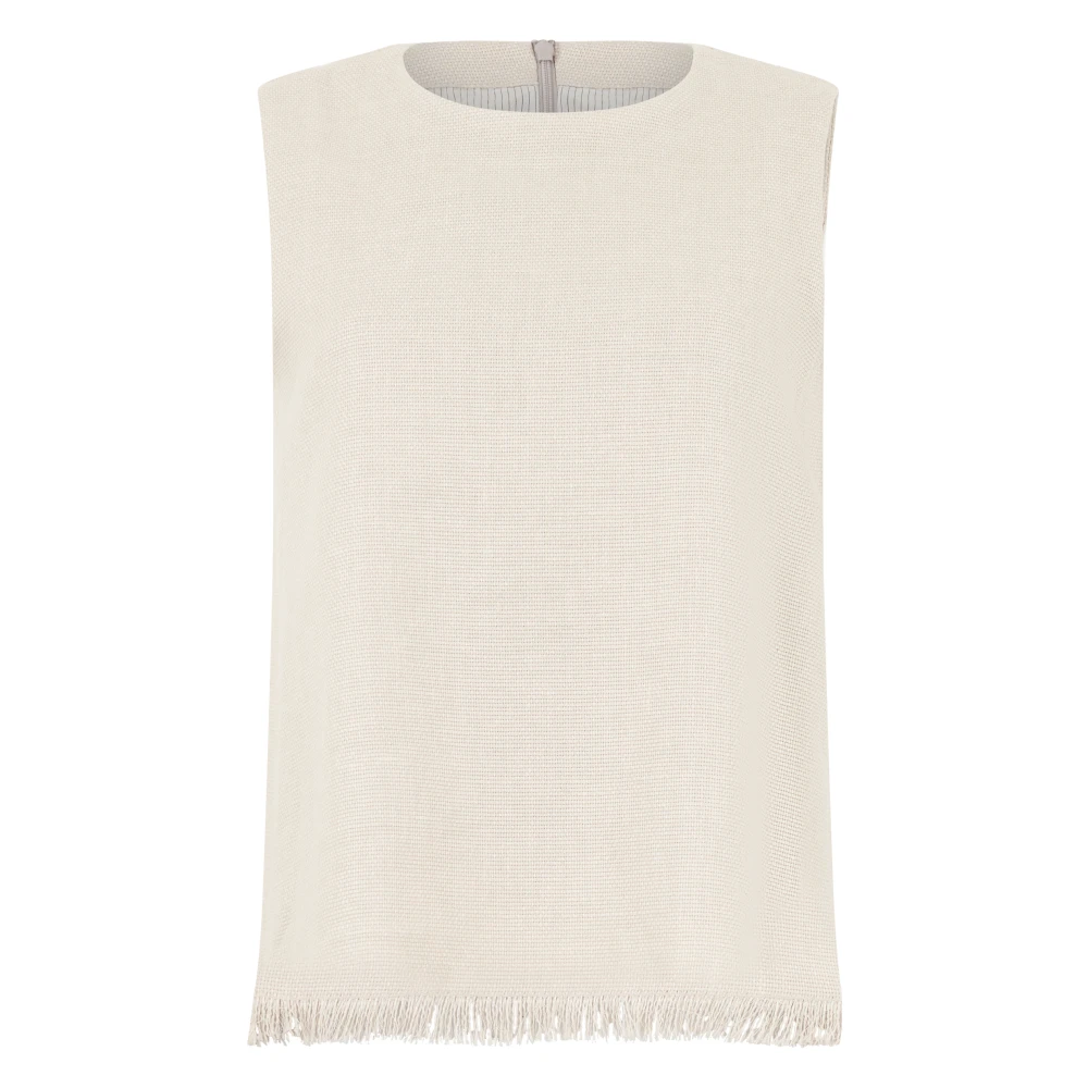 Max Mara Women's Beige Smmanika Top - Blouses - M- Blouses & Shirts