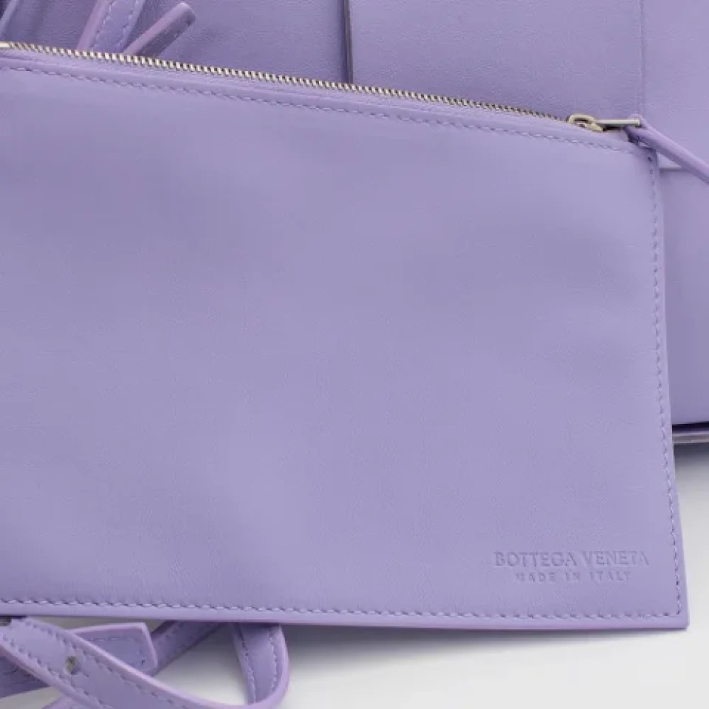 Bottega Veneta Vintage Pre-owned Leather handbags Purple Dames