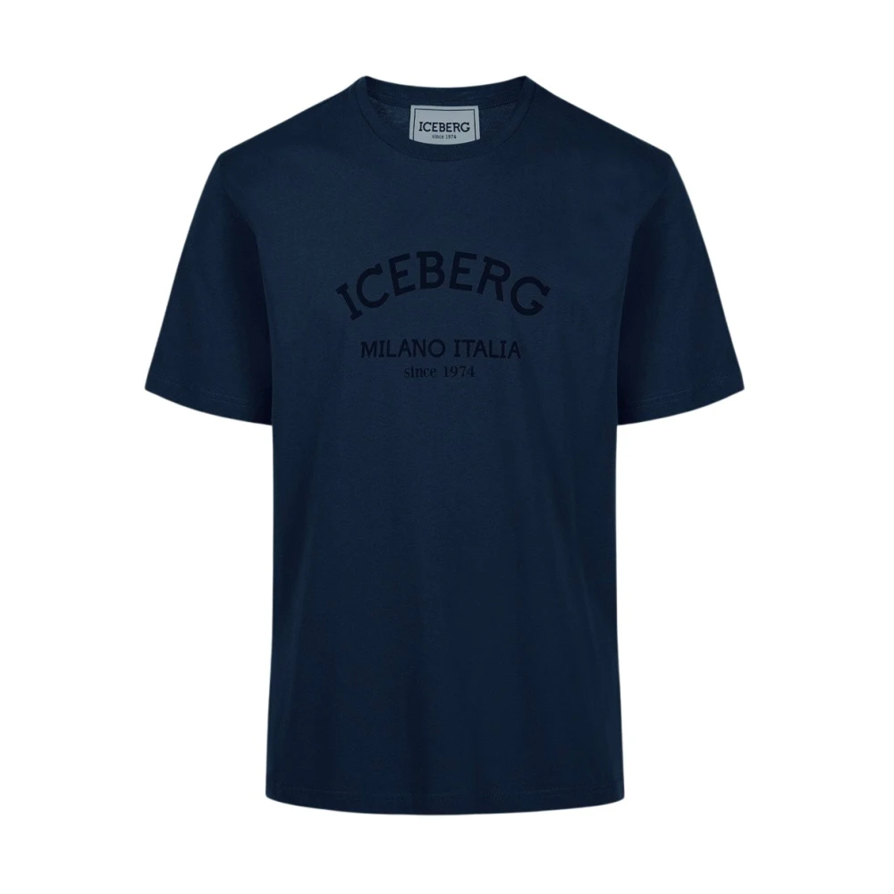 Iceberg Basis Blauw T-shirt Blue Heren