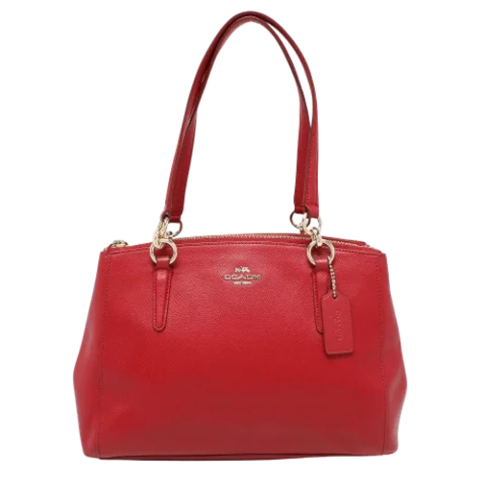 Coach Pre-owned Leather handbags Red Dames
