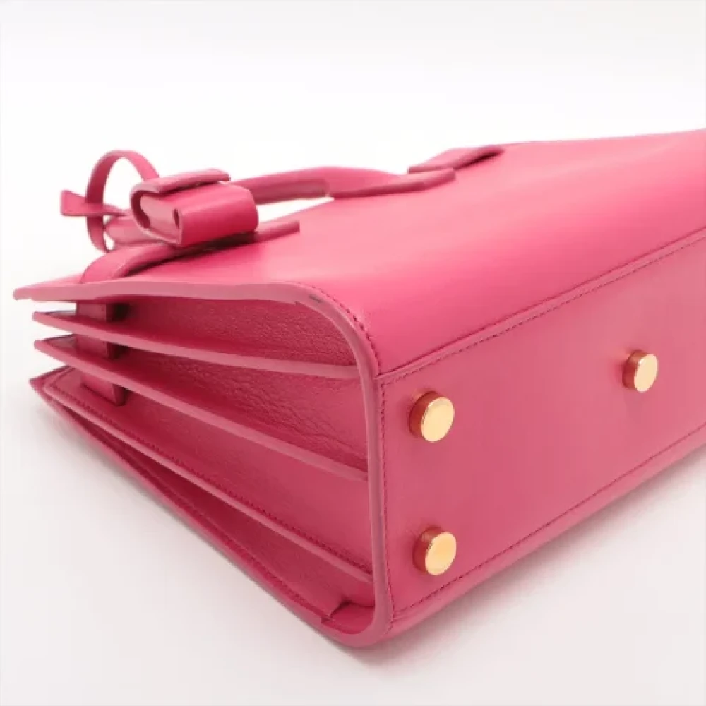 Yves Saint Laurent Vintage Pre-owned Leather handbags Pink Dames