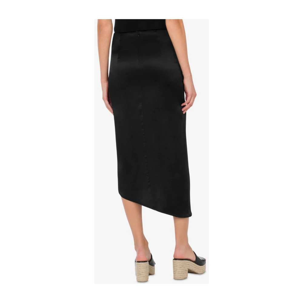 Moschino Zwarte rok met voorplooi Black Dames