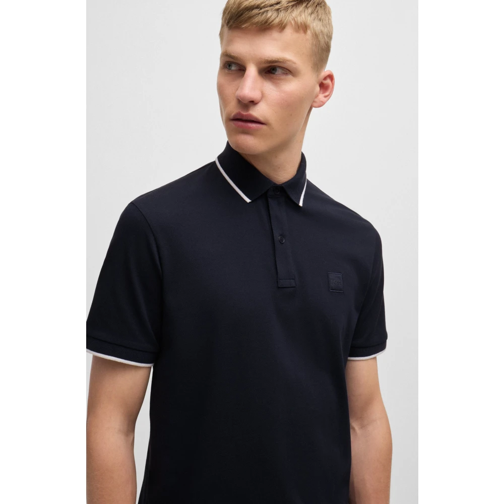 Boss Slim Fit Polo Shirt Blue Heren
