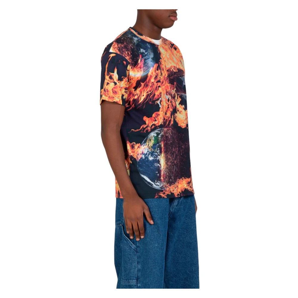 SKY High Farm Brandende Wereld Tee Print Multicolor Heren