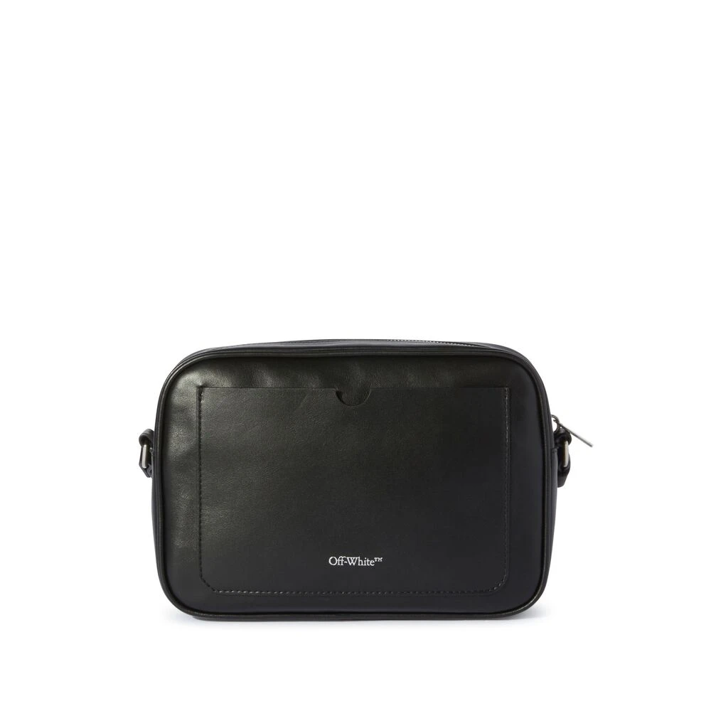 Off White Zwarte Schoudertas met Ritssluiting Black Dames