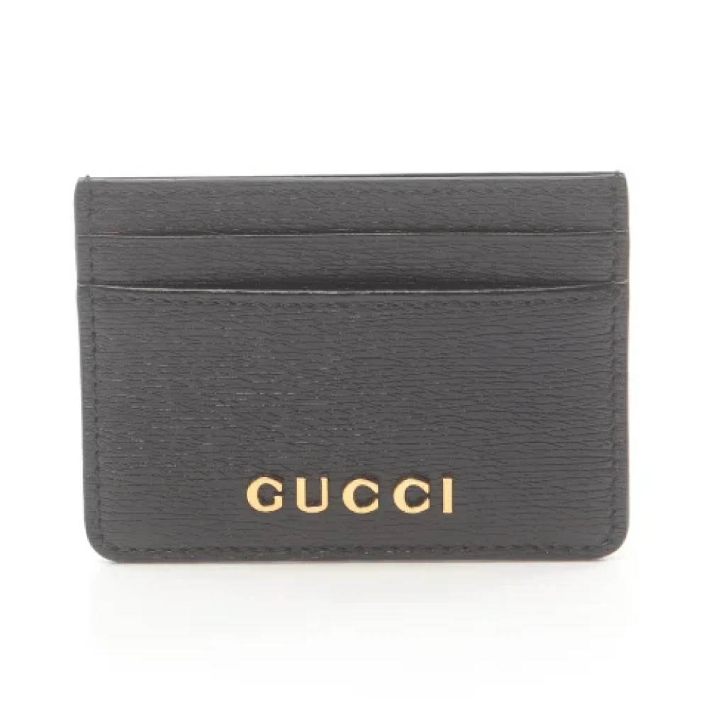 Gucci Vintage Pre-owned Leather wallets Black Dames