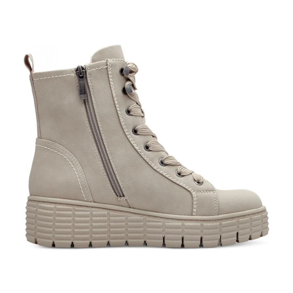 Tamaris Women's Beige Lace Ankle Boots