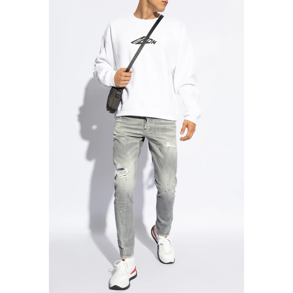 Dsquared2 Sweatshirt met logo White Heren