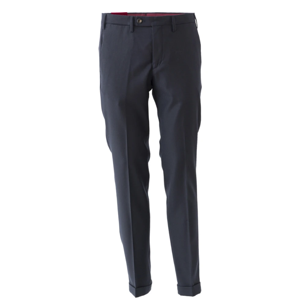Michael Coal Wollen broek met buikcontrole Blue Heren