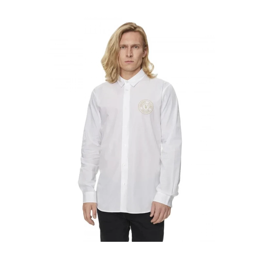 Versace Jeans Couture Katoenen Overhemden White Heren