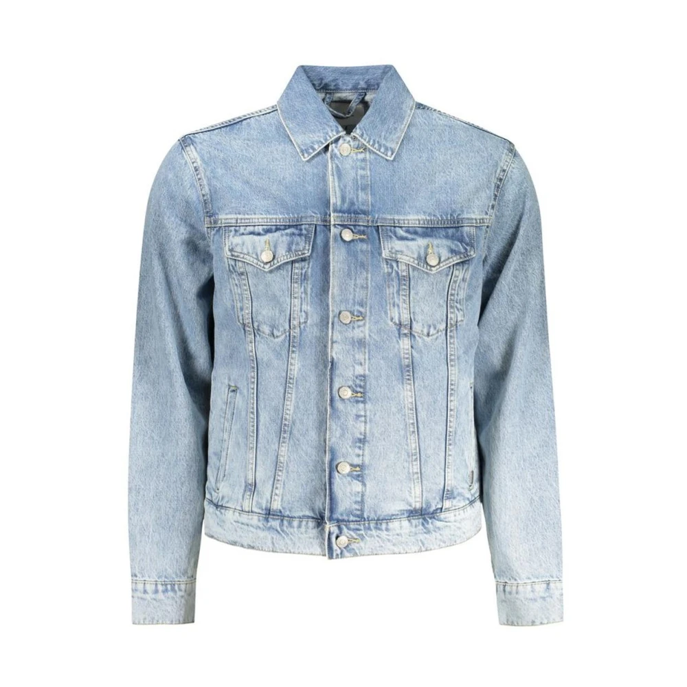 Pepe Jeans Men's Blue Denim Jackets, S, Azzurro Cotton Jacket