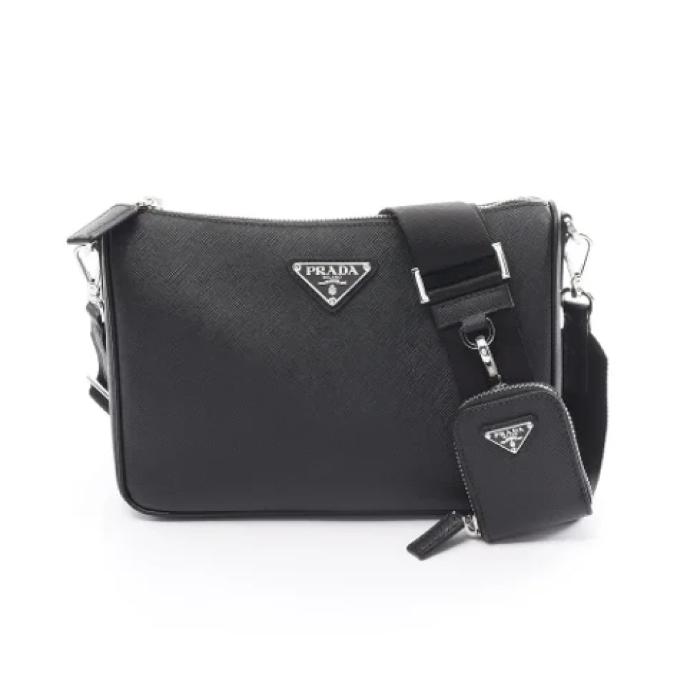Prada Vintage Pre-owned Leather prada-bags Black Dames