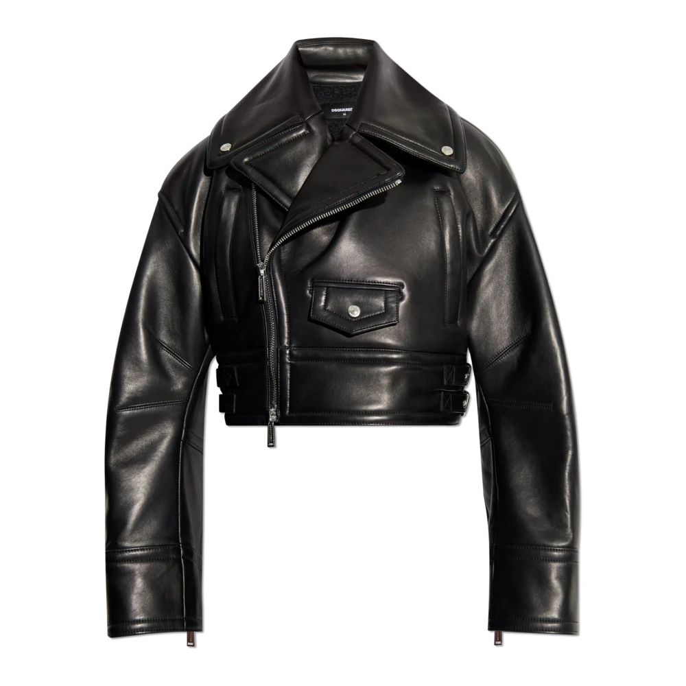 Dsquared2 Leren jas Black Dames