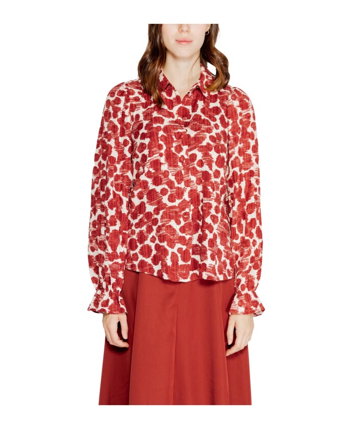 chemise-a-manches-longues-avec-imprime-abstrait-rouge