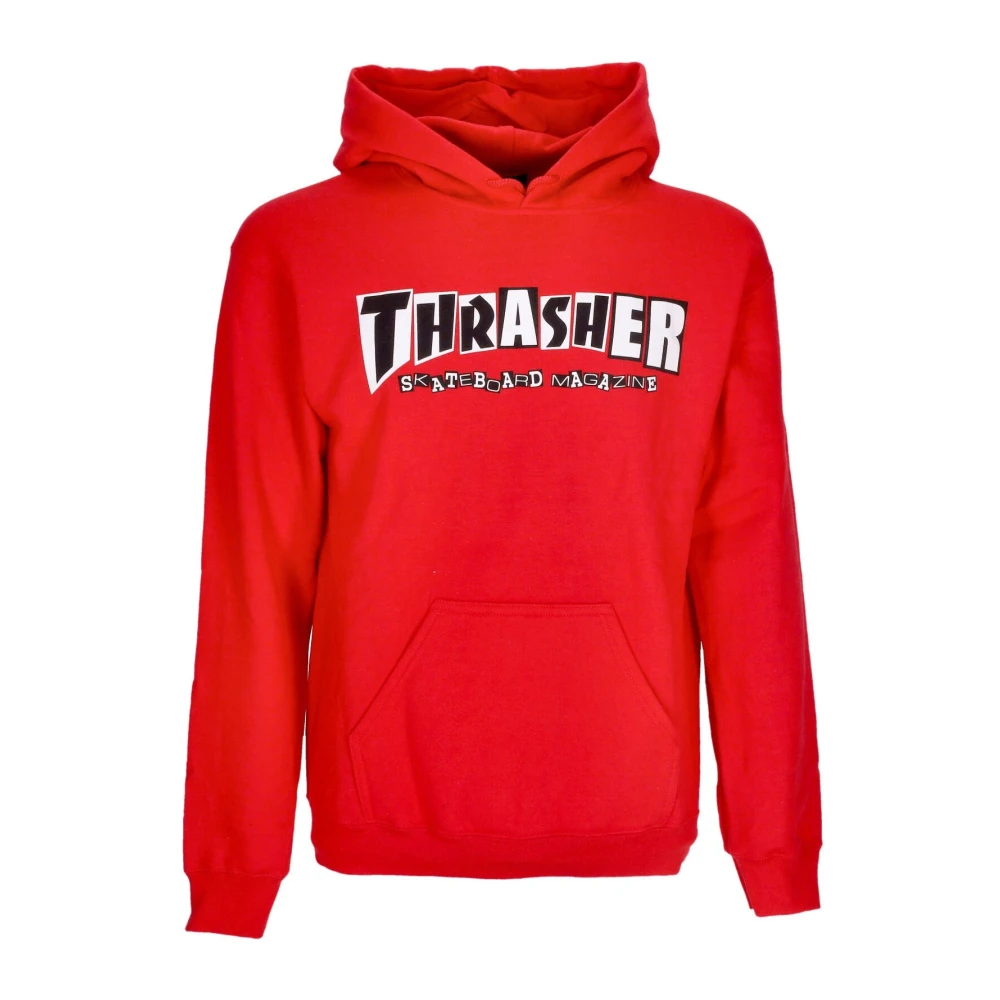 Thrasher Rode hoodie met aangepaste logoprint Red Heren