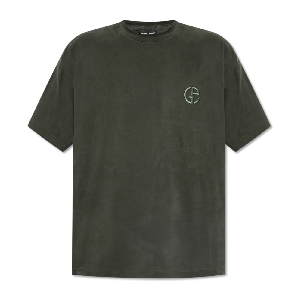 Giorgio Armani T-shirt met logo Green Heren