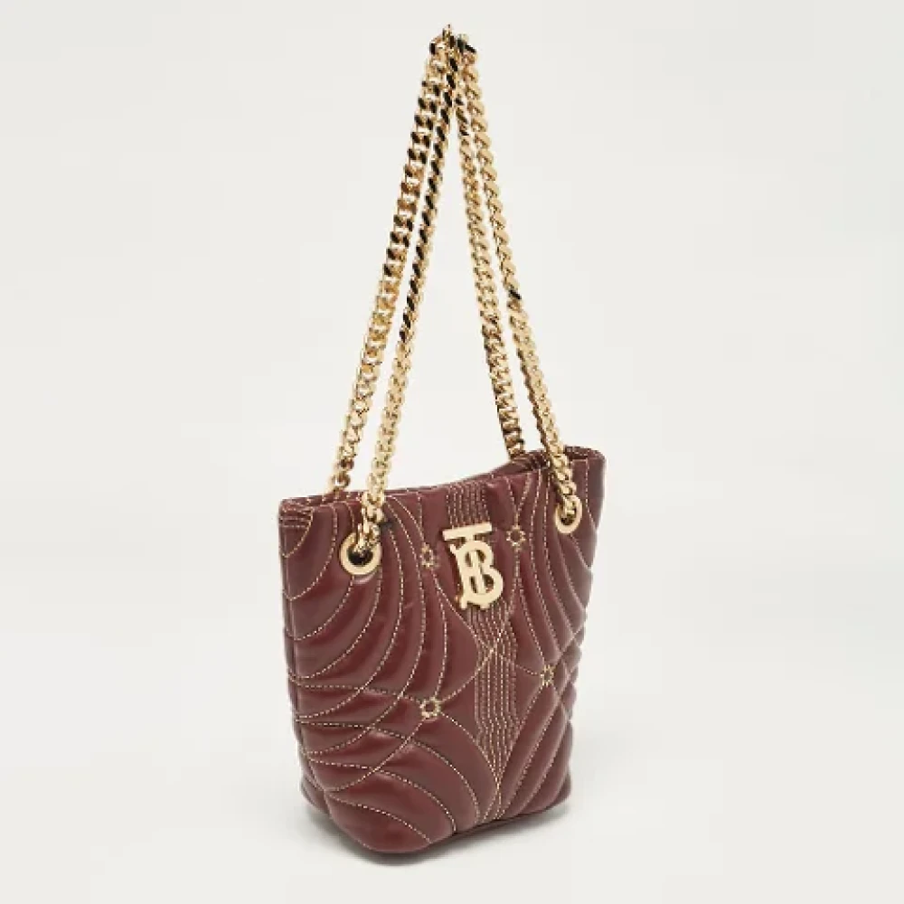 Burberry Vintage Pre-owned Leather shoulder-bags Red Dames