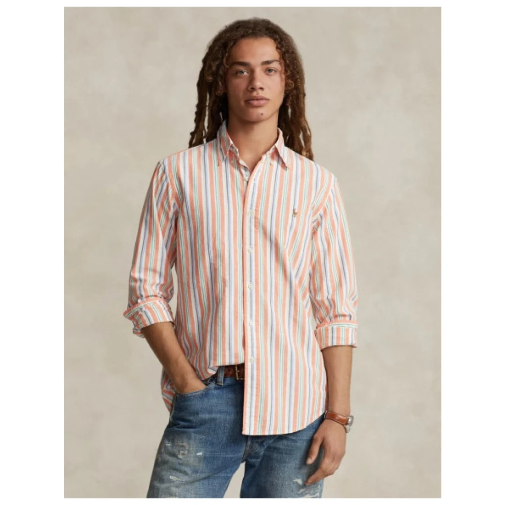 Polo Ralph Lauren Gestreept Oxford Katoenen Overhemd Multicolor Heren