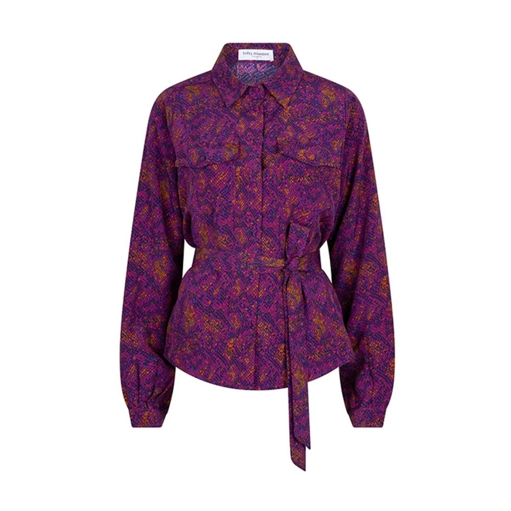 Lofty Manner Louise Blouse met Lange Mouwen Purple Dames