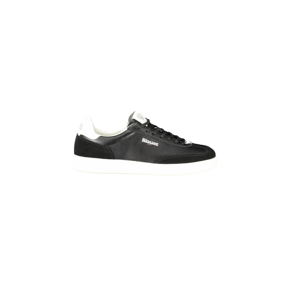 Blauer Men's Black Sneakers, 6 Uk, Urban Trainers With White Details