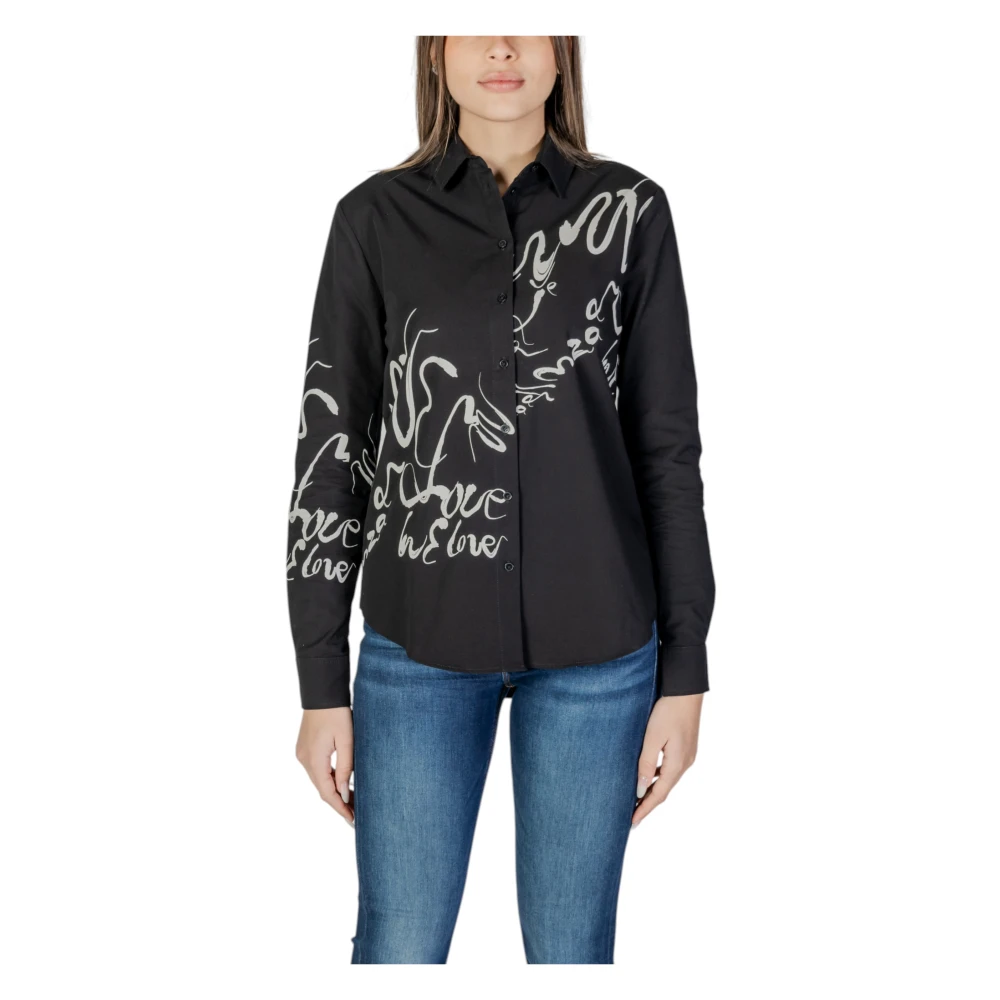 Desigual Women's Black Spring/Summer Long Sleeve Shirt