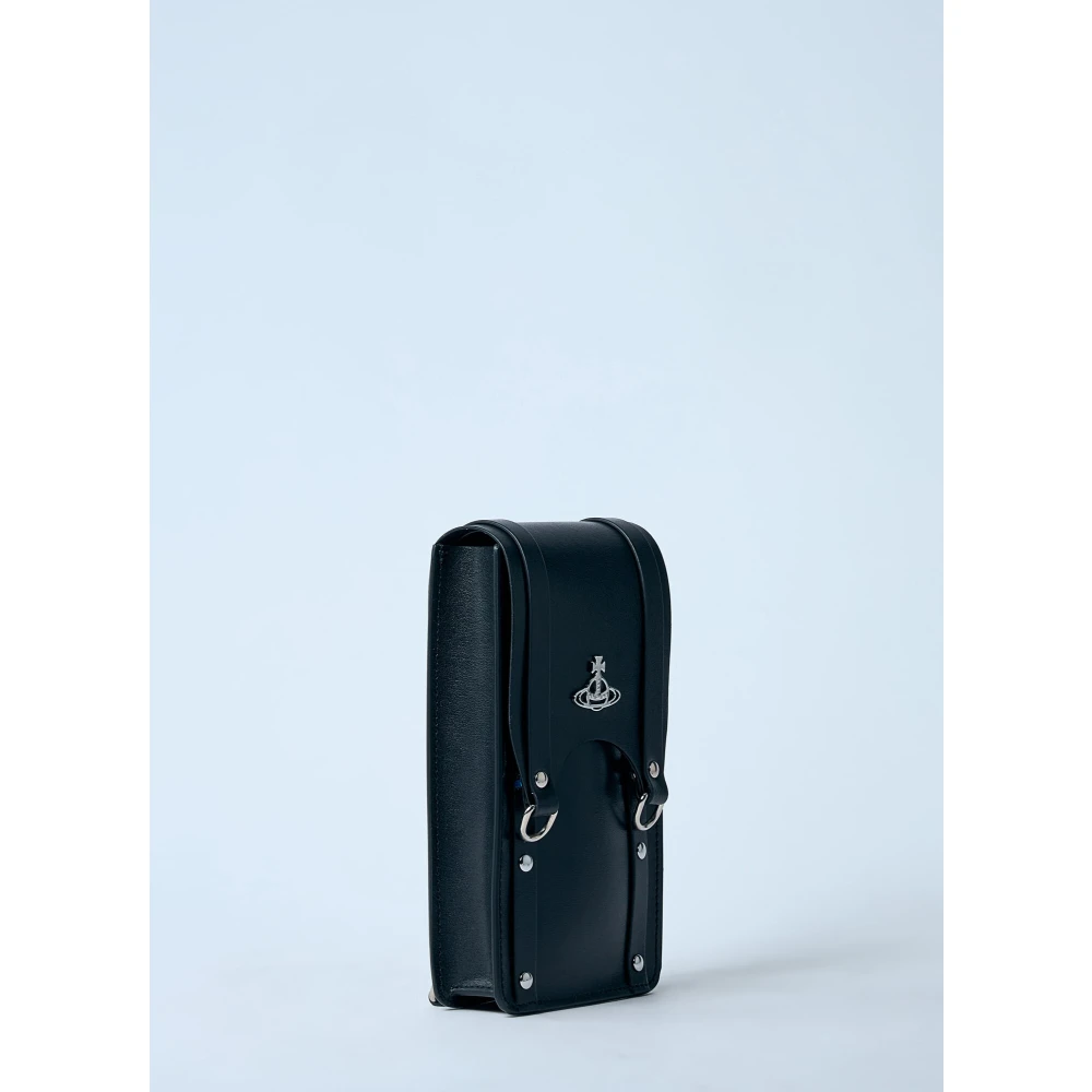 Vivienne Westwood Crossbody tas van glad leer met logo Black Heren