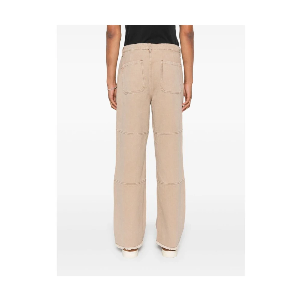 Honor The Gift Beige Canvas Panel Logo Broek Brown Heren