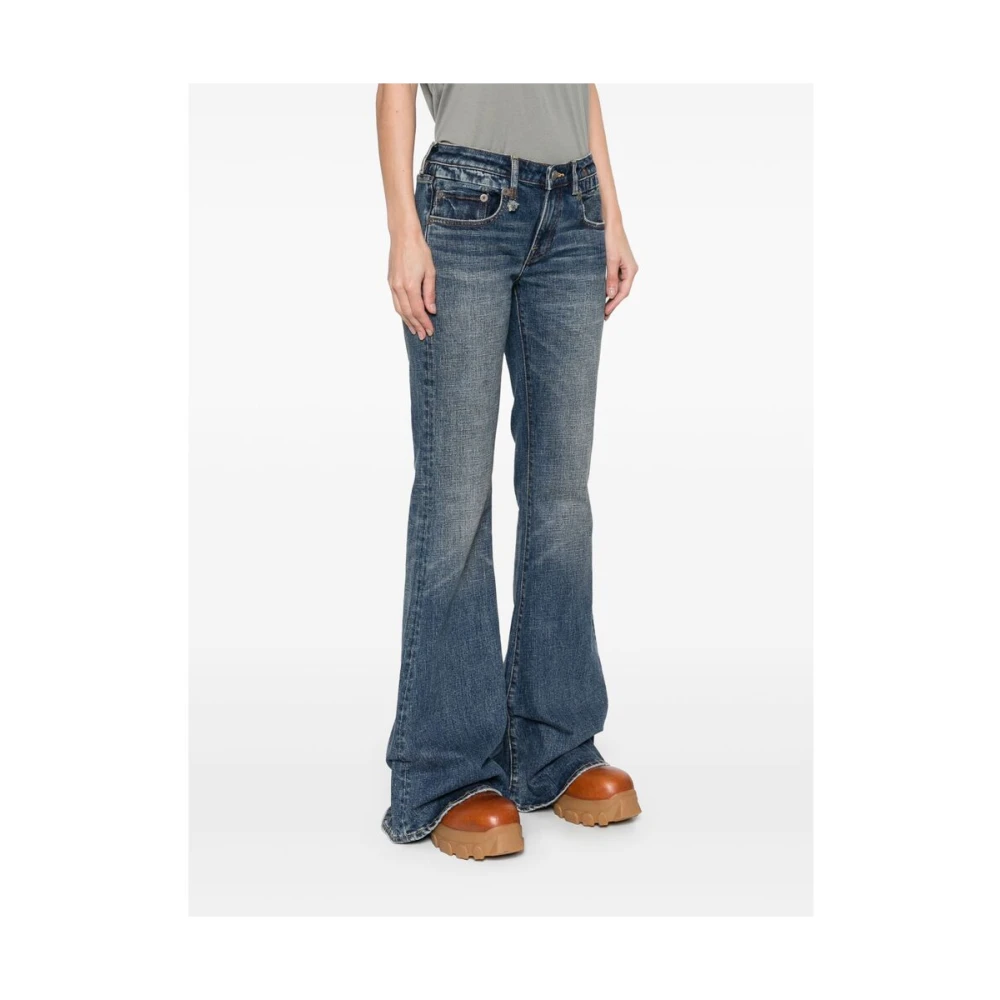 R13 Blauwe Klassieke Five-Pocket Jeans Blue Dames