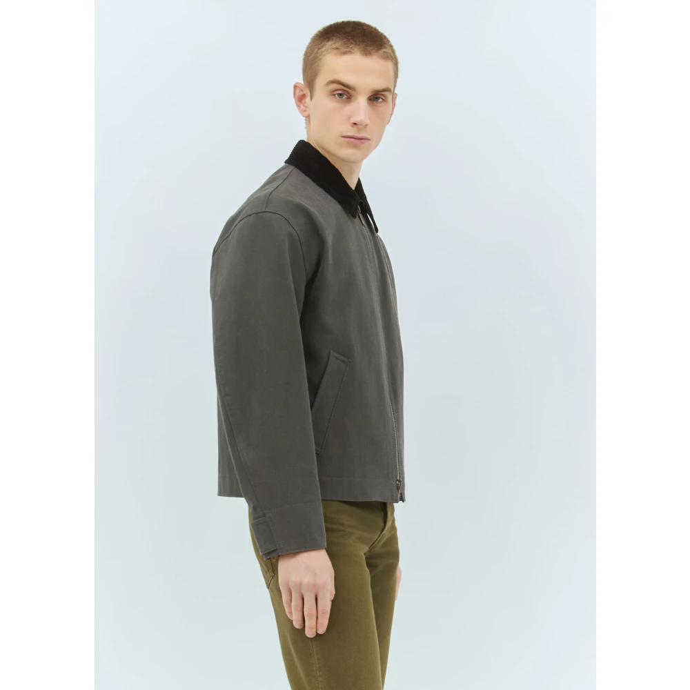Burberry Canvasjas Corduroy Kraag Klassieke Stijl Green Heren