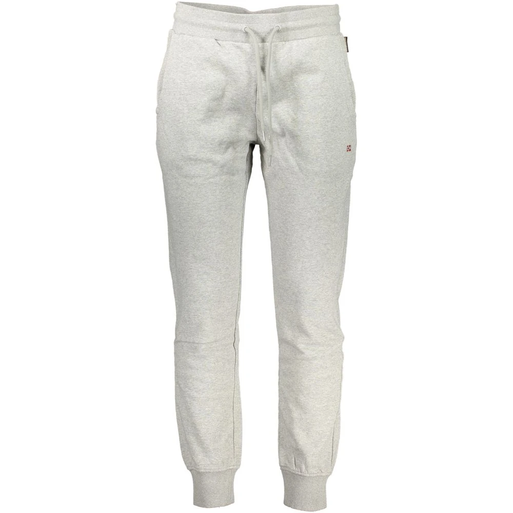 Napapijri Men's Gray Sweatpants, Xl, Sports Fleece Trousers With Logo